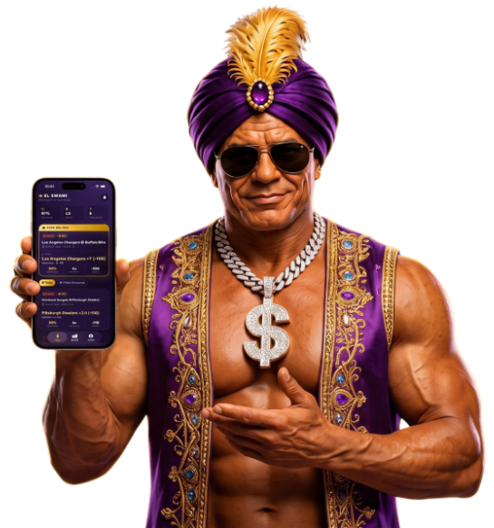 El Swami muestra los picks en su celular